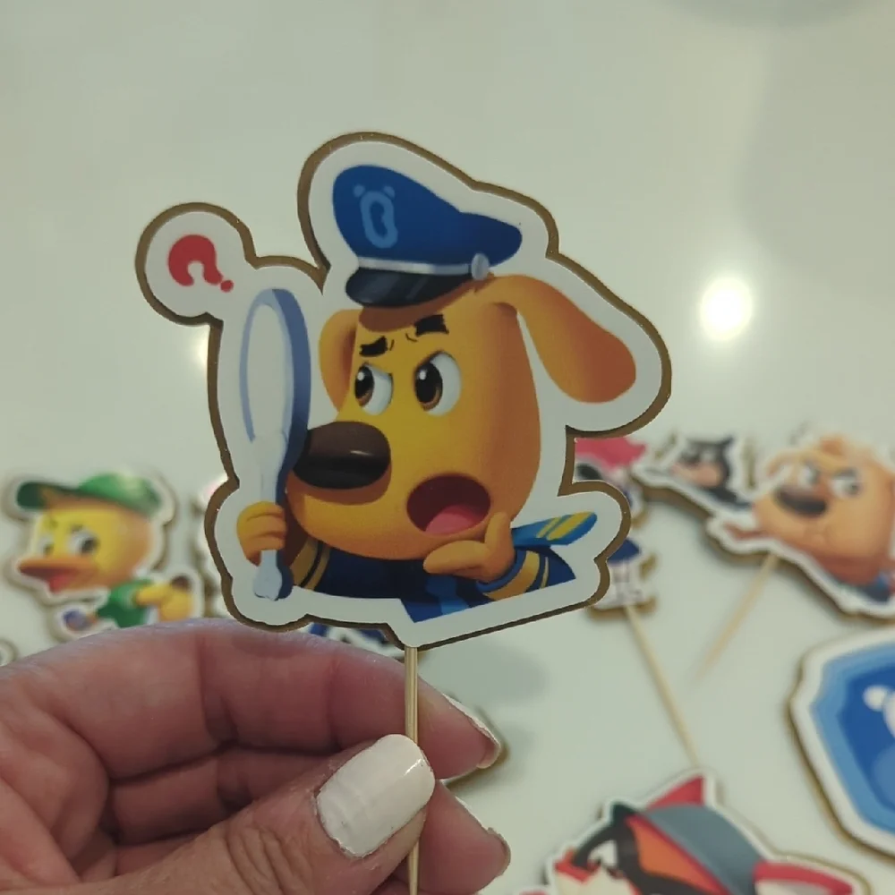 Sheriff Labrador Cupcake Toppers